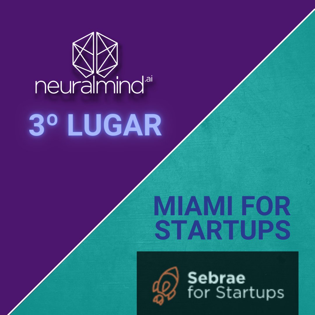NeuralMind's tweet photo. Essa semana ficamos em terceiro lugar na seleção do Sebrae para o projeto Miami for Startups, que visa expandir o mercado de atuação das startups brasileiras para o mercado global. Vamos passar por uma série de treinamentos e estamos super animados!
#sebrae #miamiforstartups https://t.co/tfaYwHwL9X