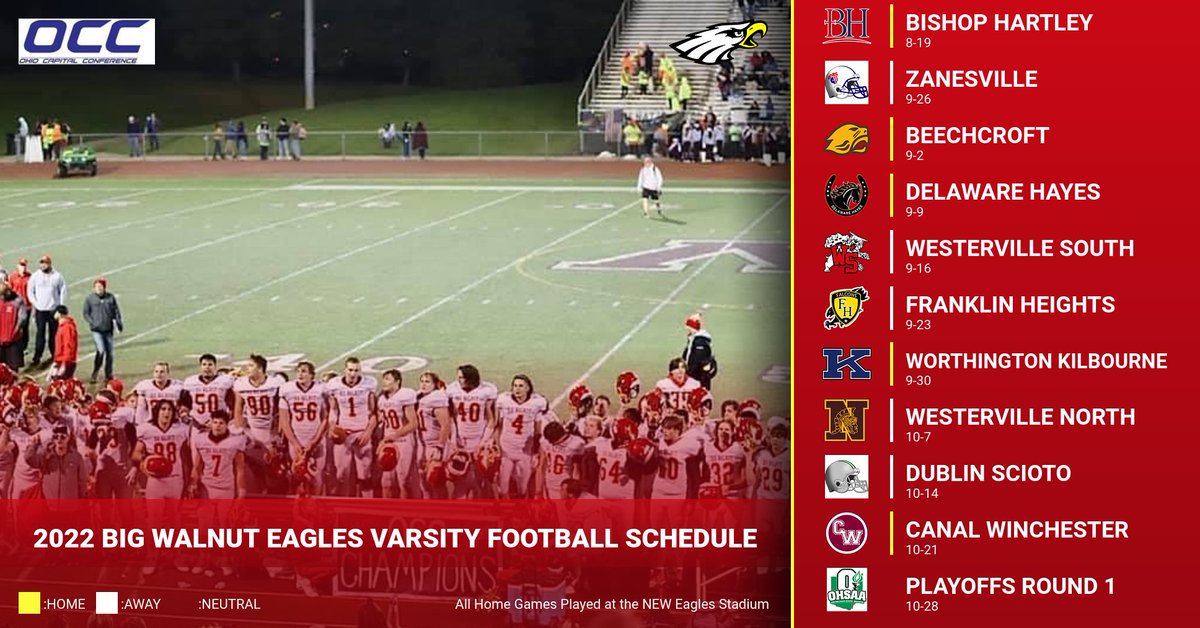 BWEagleFB's tweet image. 2022 Varsity Football Schedule #PTR