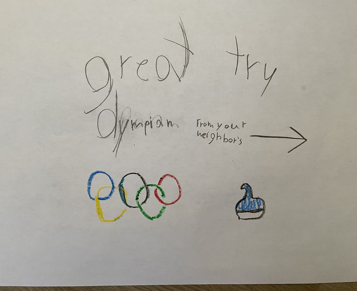 Thanks to my neighbor Desmond for the kind words.  He’s proud of us for trying! 🤣 @TeamPetersonUSA #TeamUSA #usacurling #curling #Beijing2022WinterOlympics