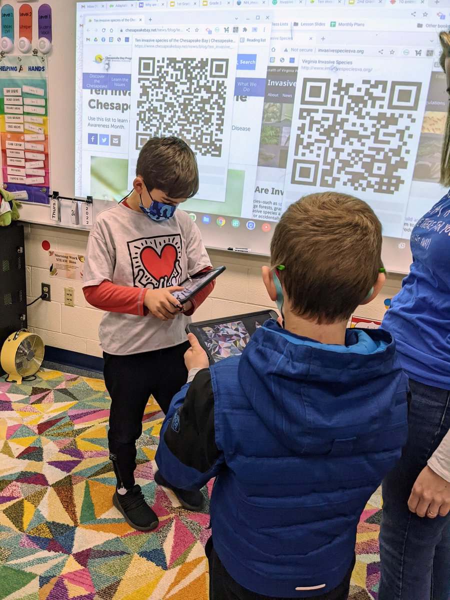 MrLands's tweet photo. @LangleyLeopards Students in Mrs. O'Grady's 2nd grade STEAM class are conducting research on invasive species! #travelbugs https://t.co/cczpubdwGG