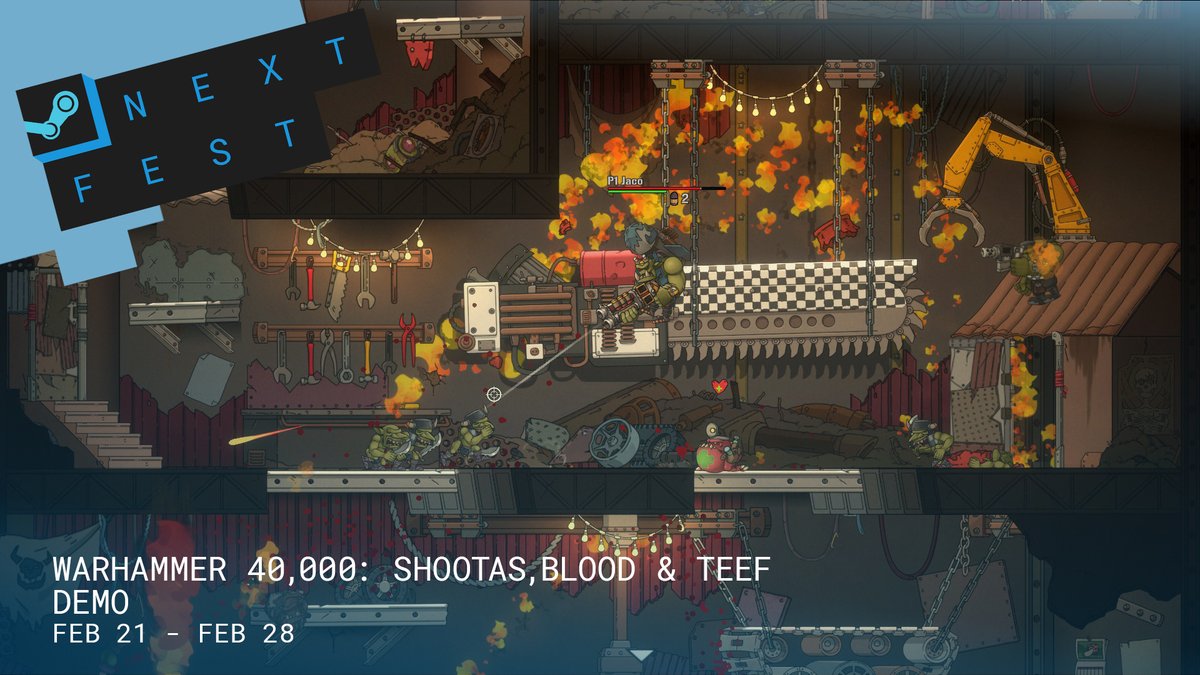 Who is going to play the Warhammer 40,000: Shootas, Blood &amp; Teef demo this weekend? 🙋‍♂️

#WarhammerCommunity #SteamNextFest