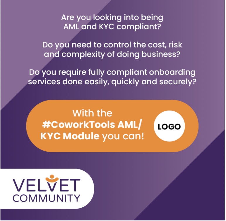 VelvetCollab's tweet photo. Are you looking into being AML and KYC compliant?
Do you require fully compliant onboarding services done easily, quickly and securely?
With the #CoworkTools AML/KYC Module you can!
Click on the link: https://t.co/vJuANW3GeL
#VelvetCommunity #VevletCollab #AML #KYC https://t.co/2H6y3WJAYn
