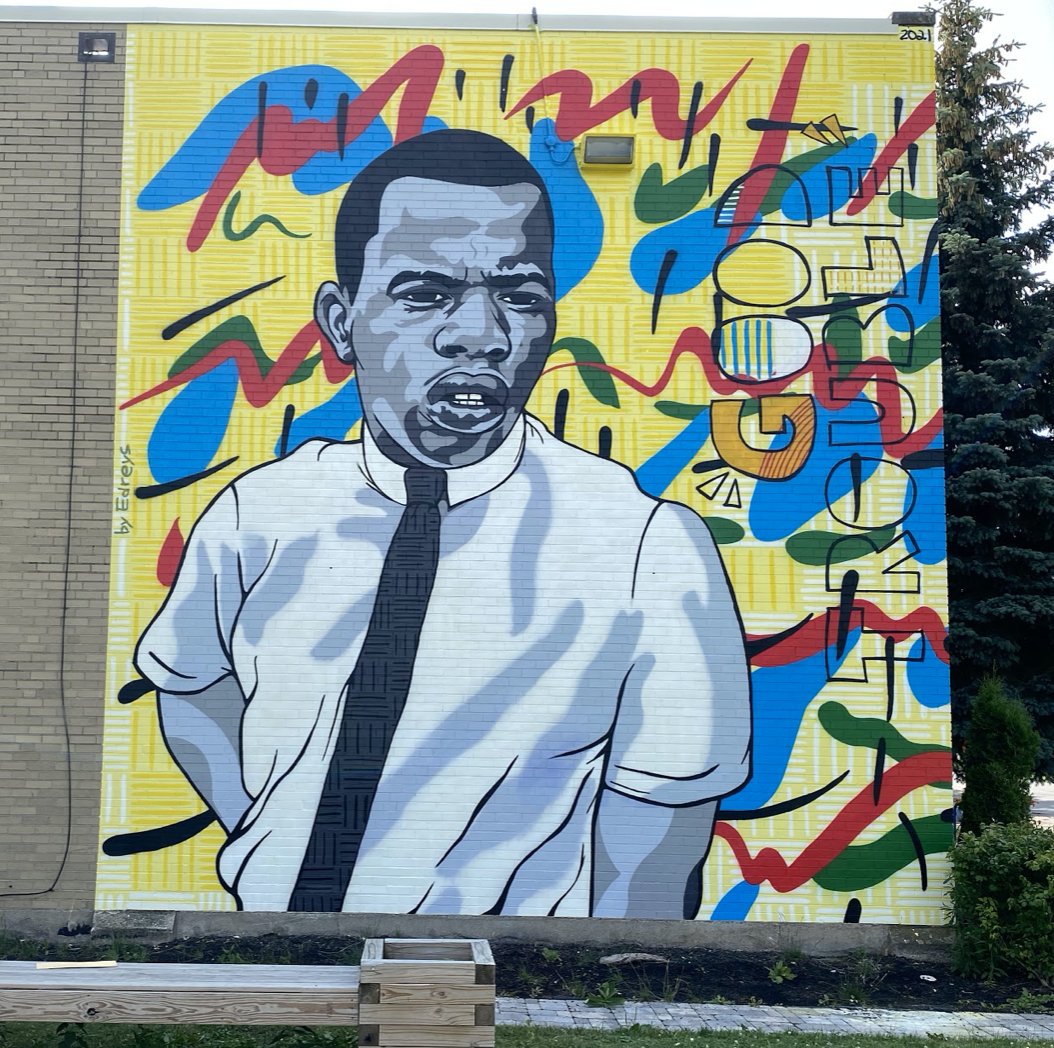 John Lewis (February 21, 1940 - July 17, 2020)
Mural by Edreys Wajed
Photo by Scott Balzer

“When people see this, I want them to feel hope. I want people to feel a sense of responsibility, and a sense of duty,”  Edreys Wajed