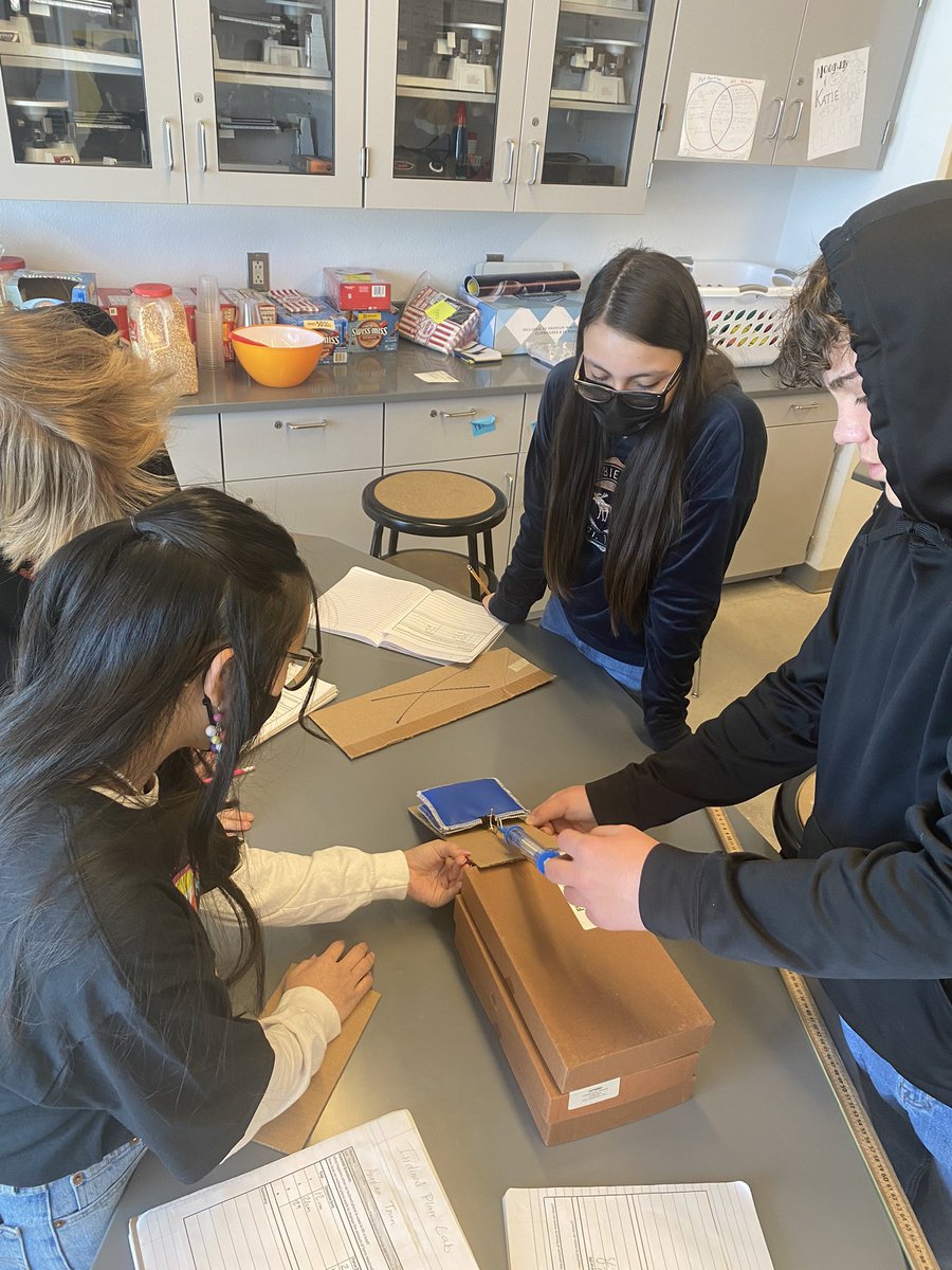 JamieFieldhouse's tweet photo. Today our #6thGradeScientists are investigating how inclined planes change the amount of force needed to move an object. #EveryPanther @KISD_Science @VistaRidgeMS https://t.co/HQ6hmGzgzx