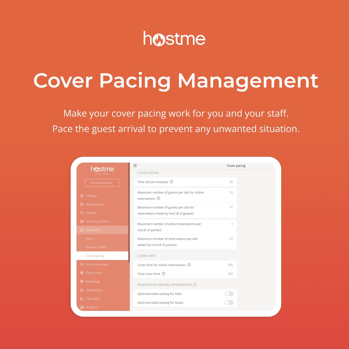 Once you discover the wonders of automated cover pacing management, you'll never want to go back to pen and paper. 

#hostmeapp #hostmefeatures