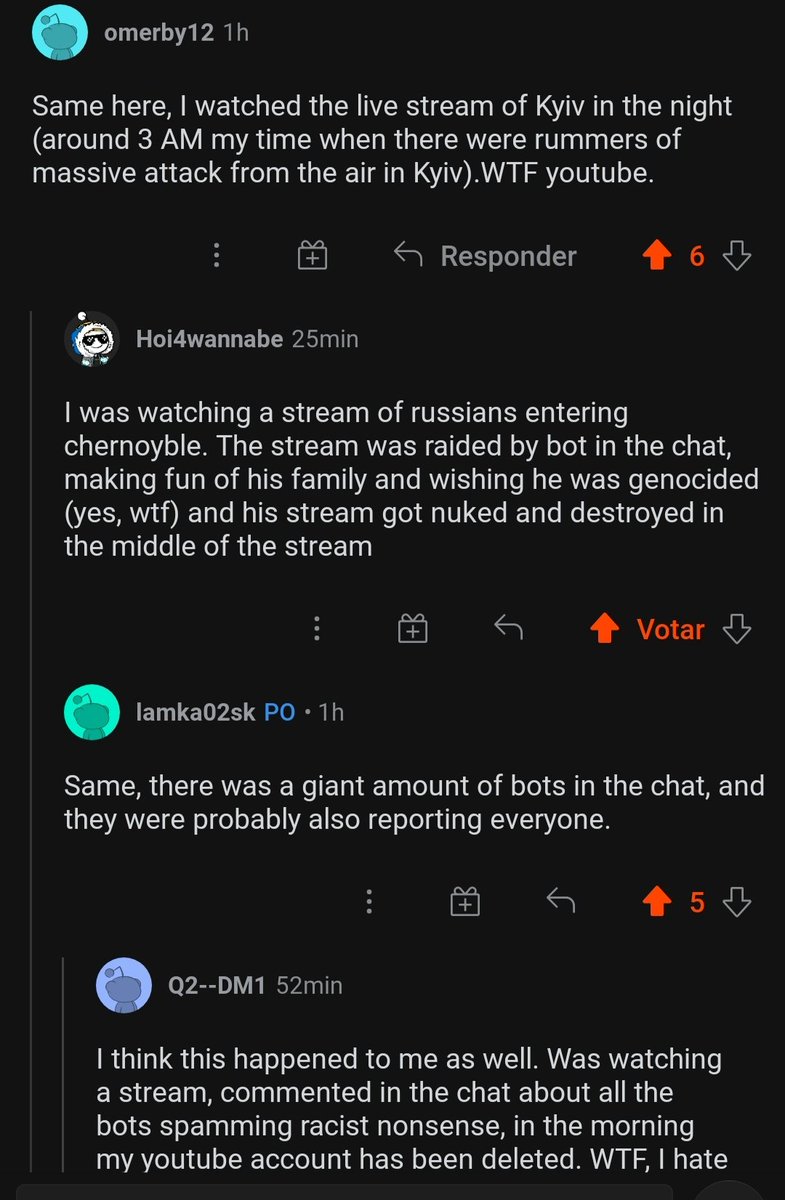 natiegreene's tweet image. Many people watched livestreams about the situation in Ukraine on @YouTube last night, and woke up to an email of their YT accounts getting suspended because of "spam".
This is a big issue. YouTube doesn't protect their users against fake mass reports. @TeamYouTube #youtube