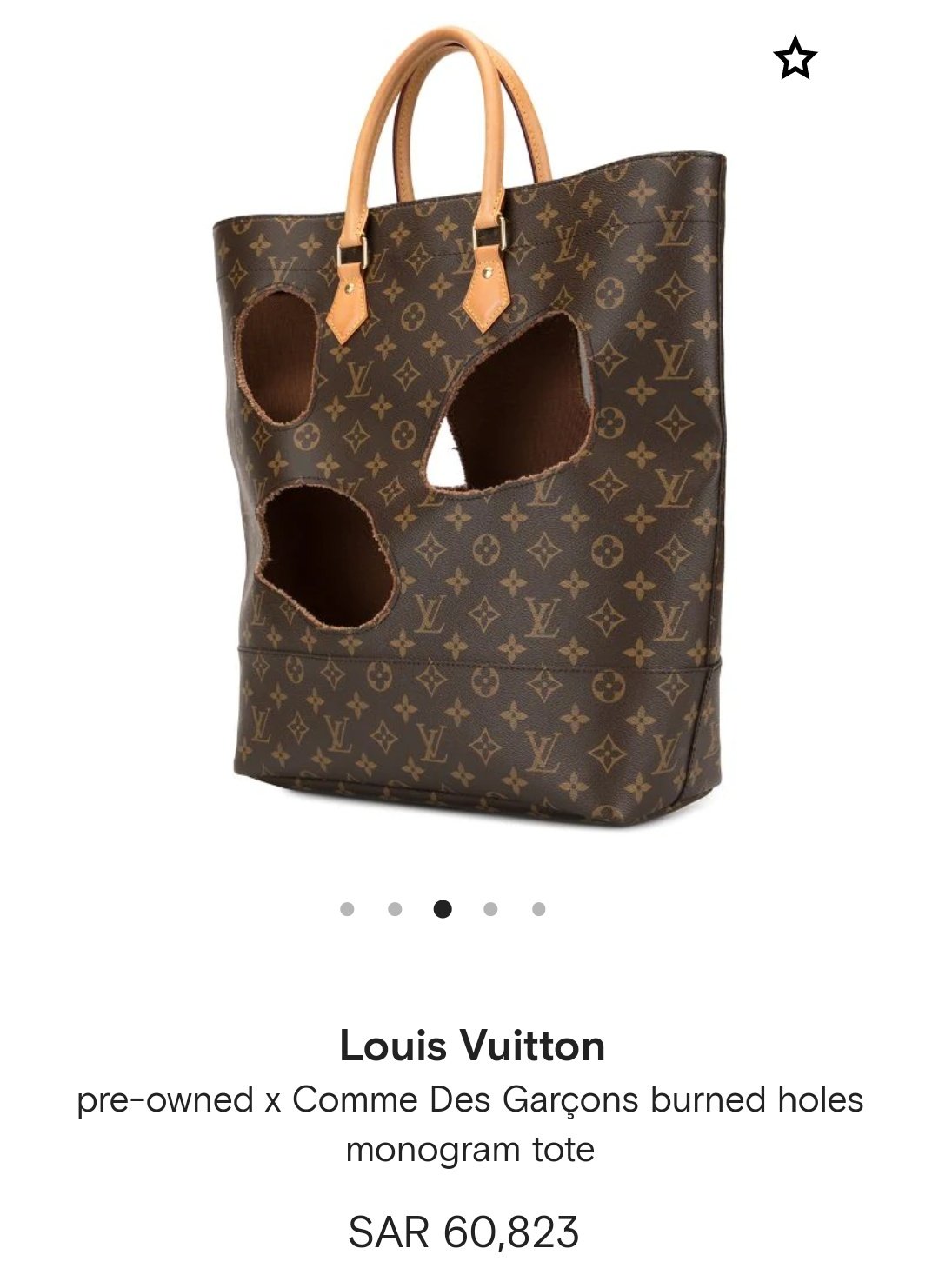 🖤 on X: Yeah let's sell LV bag with burned holes for 60K https