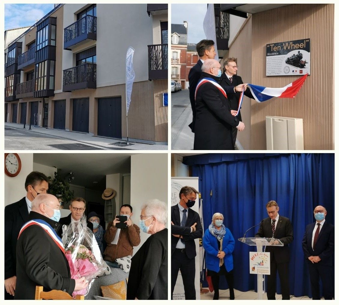 jpetitlegallo's tweet photo. Le 24/02/22, la nouvelle Résidence Ten Wheel à Mers-les-Bains inaugurée par @PascalDemarthe, Président de Baie de Somme Habitat et Michel DELÉPINE, Maire de la commune + @emmanuel_maquet, député ancien maire de Mers et Monique EVRARD, Conseillère départementale @Somme_fr 
#BDSH https://t.co/tirNeRsUeK