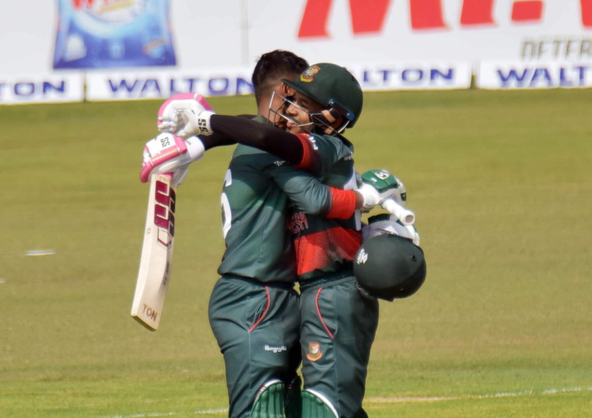 A match to remember. Thank you <a href="/mushfiqur15/">Mushfiqur Rahim</a> bhai for always guide and supporting me! 🤝 #BANvAFG