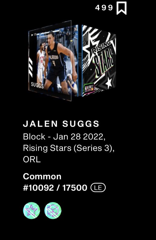 JohnnyyHopkinss's tweet photo. ⭐️ Suggs Rising Stars Giveaway ⭐️ 

Due to my good pack karma yesterday, I’ve decided to giveaway this Suggs rookie moment to someone in the community!

To Enter: 
⭐️RT
⭐️Follow
⭐️Reply with TS username 

Picking winner tomorrow (2/26) #NBATopShotThis #Giveaway https://t.co/NZexwcT2xF