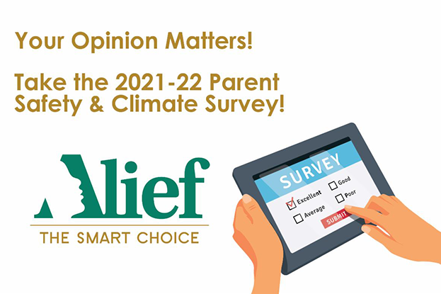 AISD Parents, tell us what you think about Alief ISD! Our Safety &amp; Climate Survey is open. It only takes a few minutes to complete and you can take the survey from any mobile device or computer. Take the survey now at aliefisd.net/survey