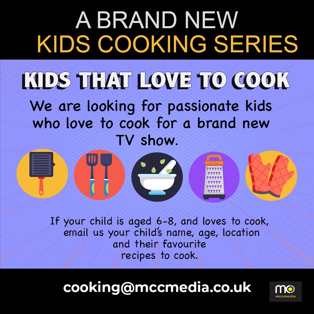 If your child is aged between 6 and 8 years old and loves to cook - now is their time to shine!🍽✨
Send an email to cooking@mccmedia.co.uk for more information and an application form... we can wait to hear from you!📺