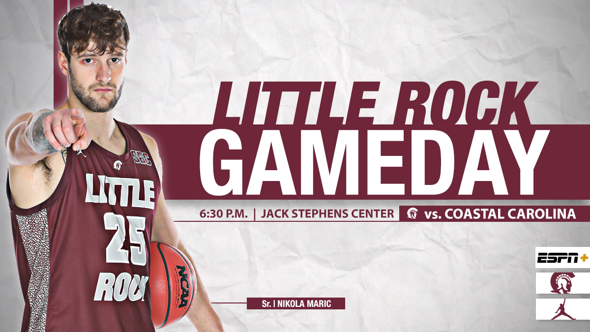 LittleRockMBB's tweet image. We'll try to send the seniors out on a high note in our Sun Belt finale.

🆚  🏖️ 🐔 
🕡 : 6:30 p.m.
🏠 : Jack Stephens Center

📺 : es.pn/3IznwhD
📻 : bit.ly/3trAKFV
📊 : bit.ly/3JPIEQP
🗒️ : 

#LittleRocksTeam