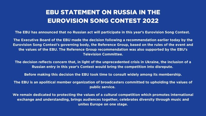 EBU-uttalande