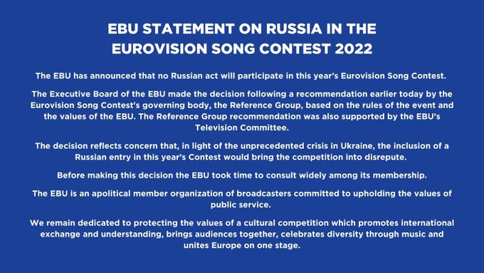 EBU-uttalande