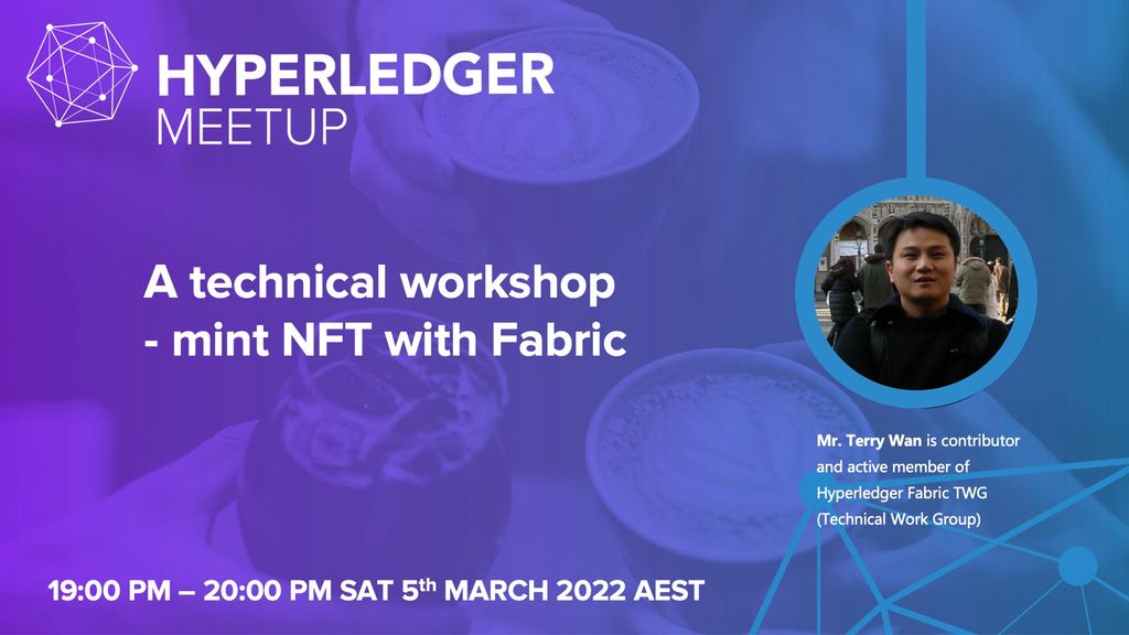 lfdecentralized's tweet image. On Sat, Mar 5 @ 19:00 AEST Hyperledger India Chapter hosts a virtual meetup with Terry Wan leading a technical workshop that will show an example of how to mint non-fungible tokens #NFTs with #HyperledgerFabric while storing the associated data on IPFS.
meetup.com/Hyperledger-Ba…