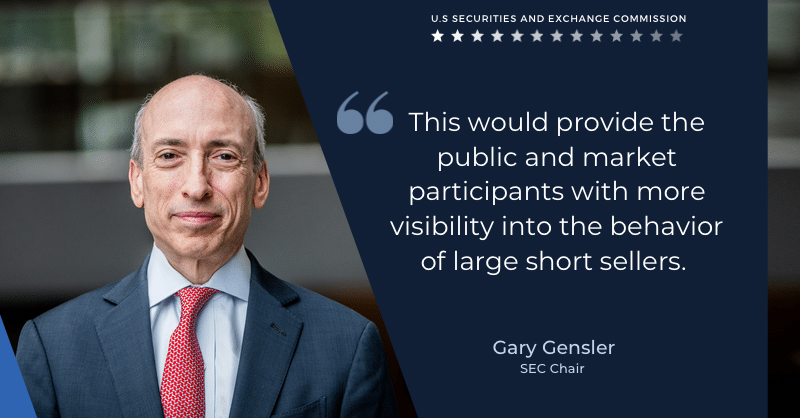 SECGov's tweet photo. We’re proposing changes to increase transparency around short selling for investors and regulators alike.