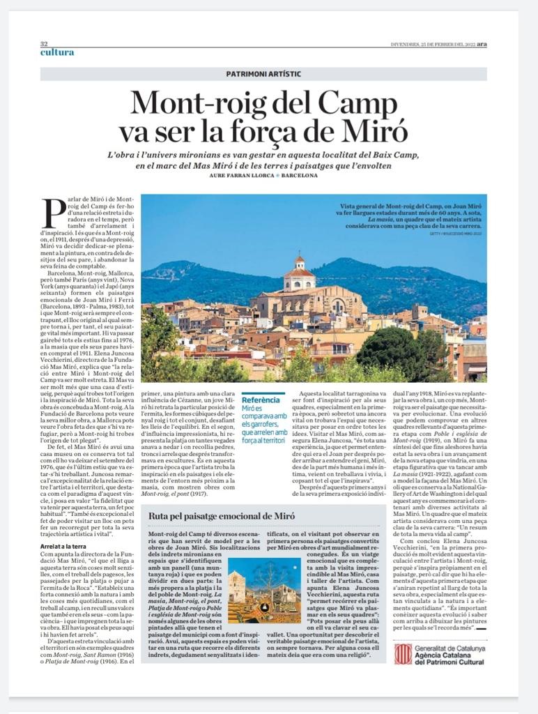MesRoig's tweet photo. Mont-roig del Camp i Joan Miró  🎨🖼️🖌️
#montroigdelcamp #joanmiró 
@FundacioMasMiro  @MontroigMiami 
https://t.co/W3L6IEOwqQ https://t.co/FnCnYZDsQg