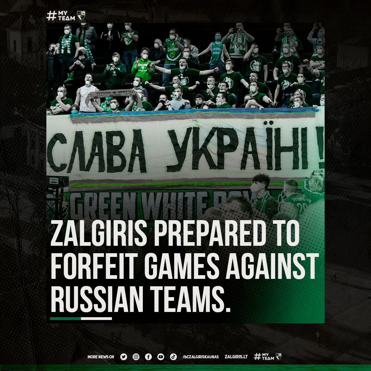 bczalgiris's tweet photo. In a meeting with EuroLeague clubs, Zalgiris reinstated their decision not to play against clubs from Russia.

Read more: https://t.co/TMGxdIZVvE. https://t.co/yamn5gYTNn