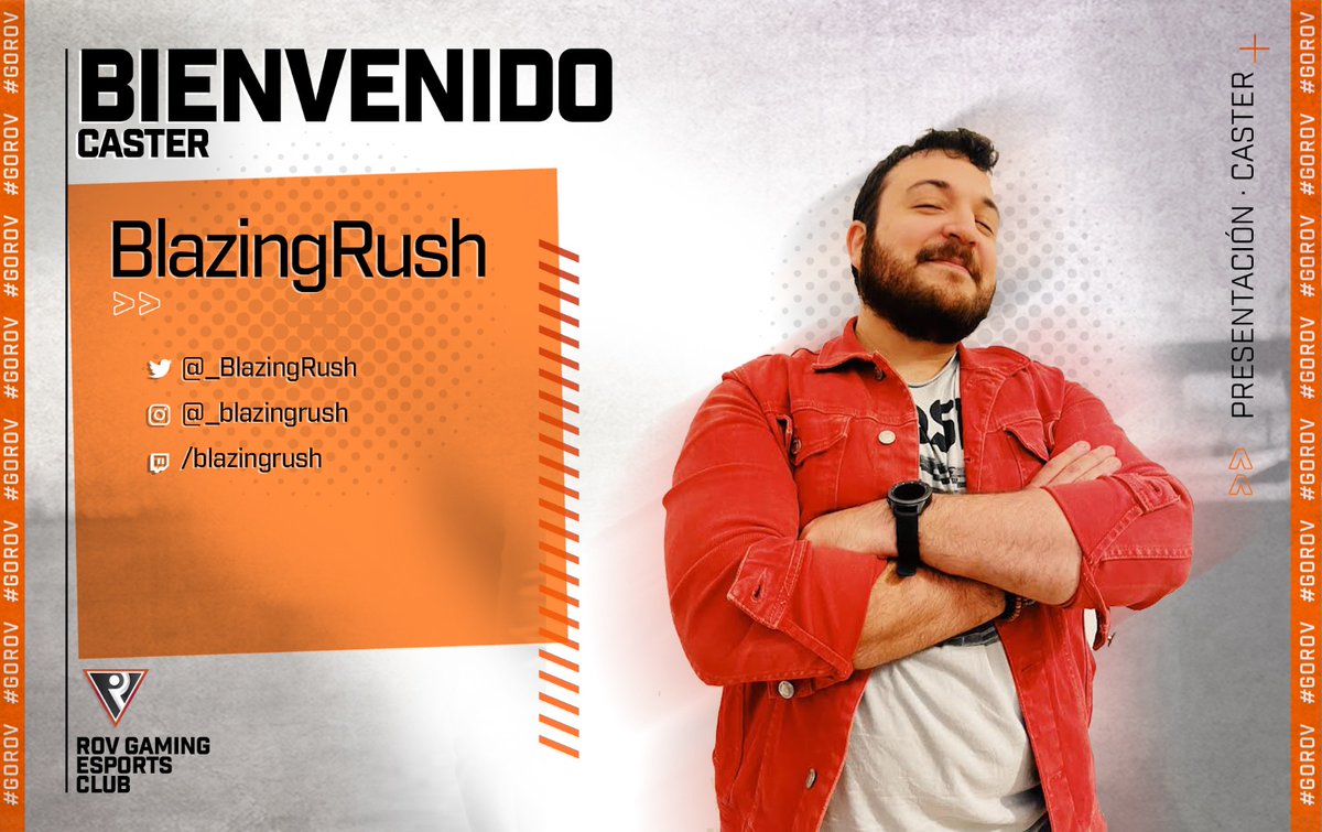 #Presentación | #FightingGames

🔥!Demos la bienvenida a <a href="/_BlazingRush/">Rush</a> que entra a formar parte de nuestro equipo como comentarista! 🔥

Pronto comenzaremos a trabajar, y traer nuevas acciones que podréis ver en nuestro canal de Twitch.

📺twitch.tv/rov_gaming

#GoROV🧡