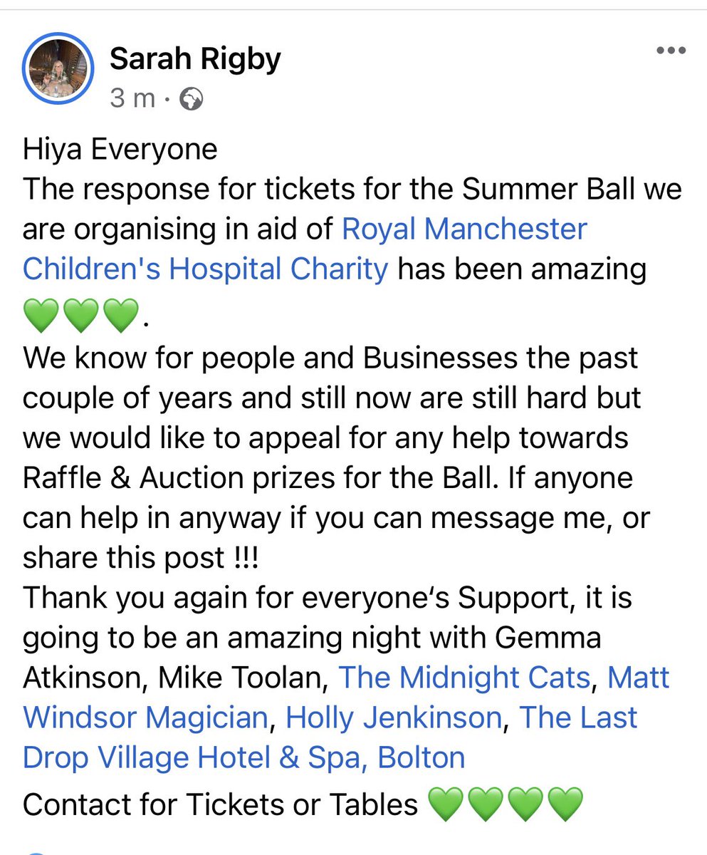 Any Help is Grateful!!! Please Contact Me !!! 💚💚💚.       Going to be a Great Night in aid of @RMCHcharity with @MissGAtkinson <a href="/Toolyboy/">Mike Toolan</a> <a href="/themidnightcats/">The Midnight Cats</a> <a href="/holly_jenkinson/">Holly Jenkinson</a> Matt Windsor <a href="/lastdropvillage/">Last Drop Village</a>