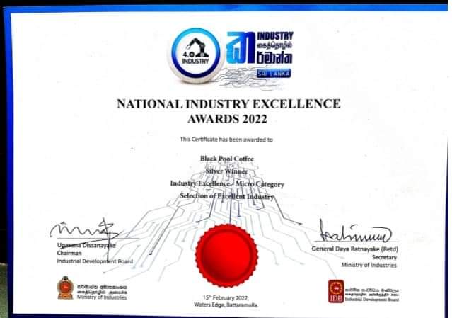 asithadjay's tweet photo. Blackpool Coffee (Pvt) Ltd, is the proud "Winner of the National Silver Award" in the Industry Excellence - Micro Category at the NATIONAL INDUSTRY EXCELLENCE AWARDS - 2022, organized by the Industrial Development Board and the Ministry Of Industries.
@GotabayaR @weerawansa_w https://t.co/VxyYZ75sT0