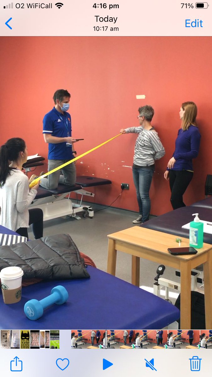 Great day with the @CUPhysios MSc MSK students, applying #testdontguess philosophies to the upper limb. Metronomes, #HHD, #CKCUEST, #medballthrows, #RFD to name but a few.Thanks @performbetteruk for the #activforce2 unit’s #shoulderrehab #shoulderphysio #upperlimb #problemsolving