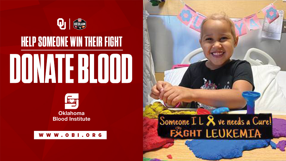 We compete against our neighbors up north on the court tomorrow, but together we can win a bigger battle. Donate blood today!

♥️ obi.org #Bedlam #BoomerSooner