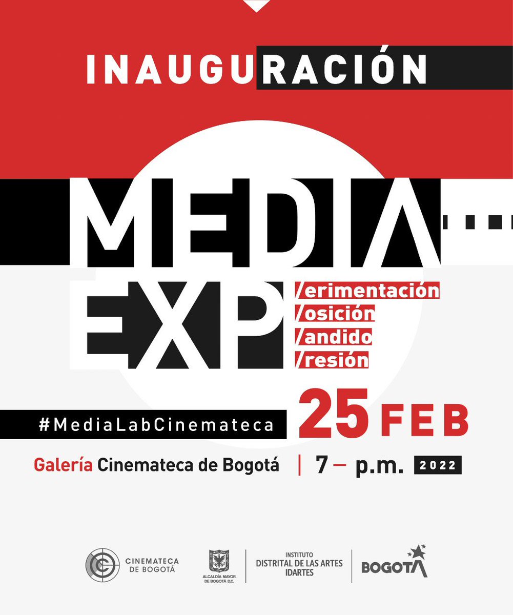 IDEASOMEGA's tweet photo. #MediaLabCinemateca gracias por invitarnos a participar en #MediaExp
🗓 Desde el 25 de febrero hasta mayo del 2022 en la @CinematecaBta
Grandes ideas ▶️ Para crecer juntos
¡Los esperamos!
#OmegaVisual
#productoraaudiovisual🎞
#videoexperimental https://t.co/tSRtyKPmjO