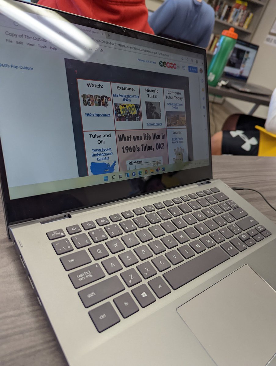 charityhelman's tweet photo. We are spending time exploring with an #exploreboard from @HollyClarkEdu today. Learning about the 60s and Tulsa, OK. What a great way to engage and learn!  #theoutsiders @CalgaryAcademy https://t.co/kq9nb7h8tS