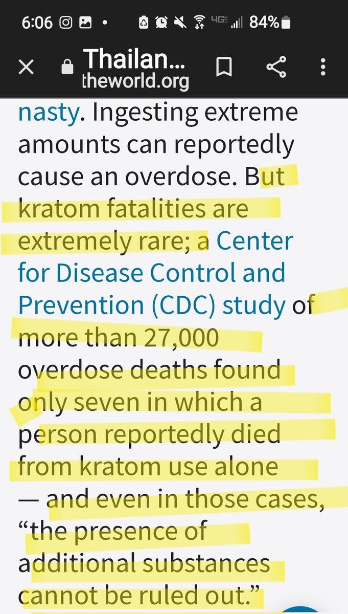 TeamKratom's tweet photo. #kratom #overdose #polydruguse #harmreduction #CDC #fatalities "... EXTREMELY RARE." https://t.co/dqyU2oMbWo