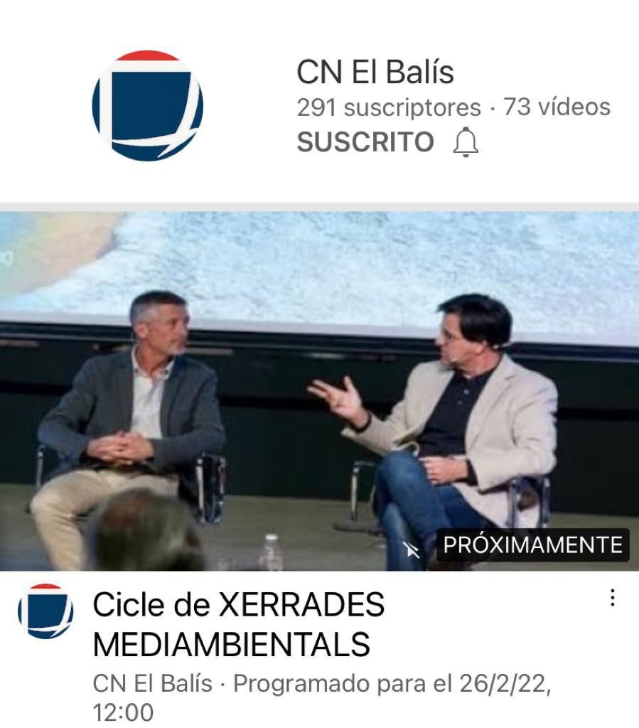 I Cicle de Xerrades Mediambientals del Balis-CSIC- Programada per demà a les 12:00 a YouTube. Al canal del Balís. Si no pots estar presencialment pots conectar. Us esperem!! youtube.com/user/cnelbalis