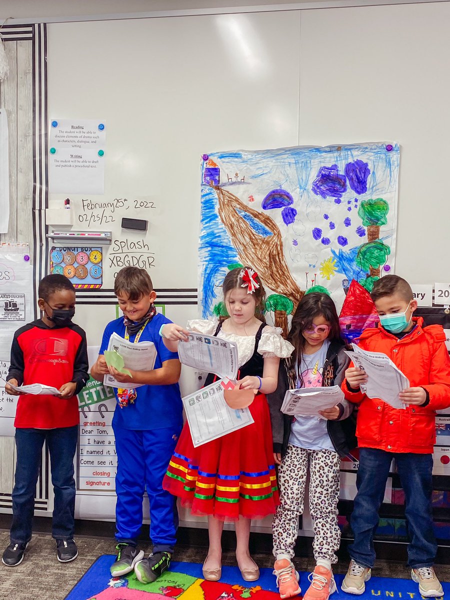 MrsWilliams_MBE's tweet photo. Today we performed for our Drama unit. Students worked for two weeks to design props, a set, and some even wore costumes! They also practiced their reading skills by using a script.🎭 So proud! 🥰 #BetterTogether https://t.co/z46tvRuZhT