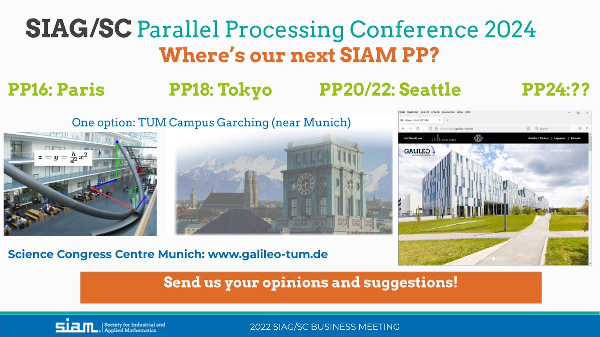 Wir Fahren Nach Munchen fur #SIAMPP24?

Possibly! But we are still considering other options… send us your opinions and suggestions.

#SIAMPP22 #HPC