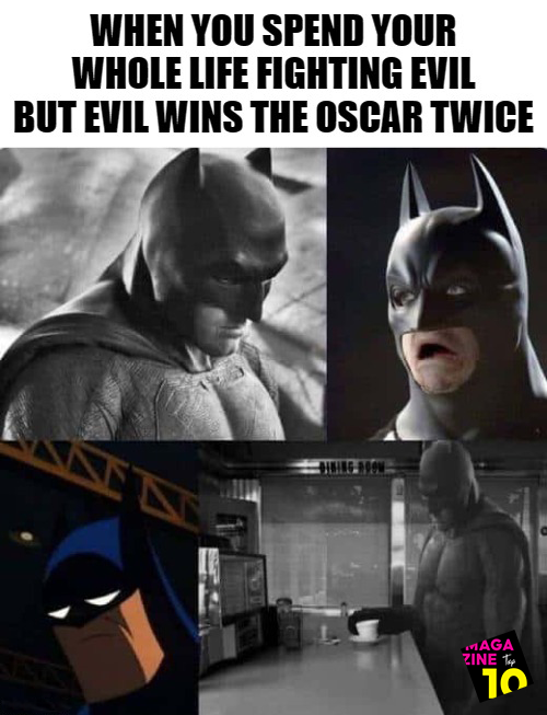 TopTen_Magazine's tweet photo. 🤣🤣🤣🤣🤣🤣
Keep up with us for more entertainment news and updates!
Visit our website: https://t.co/O9YJJ8HDHb
#TopTenMagazine #Entertainment #Batman #Joker #Movies #Memes #Hollywood #Oscar https://t.co/7JV2GgjY3J