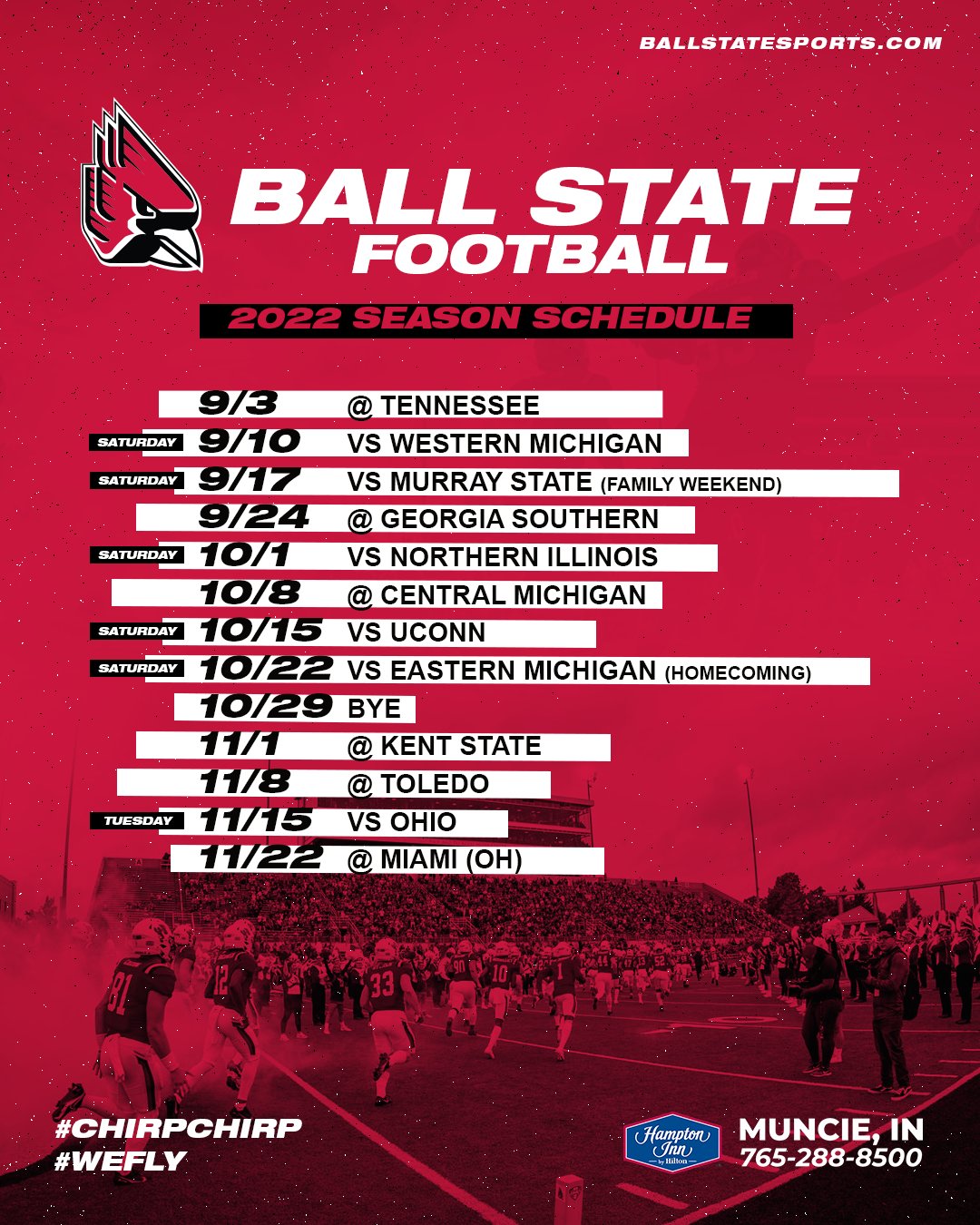 Ball State Football on Twitter "The dates and opponents are set. Now