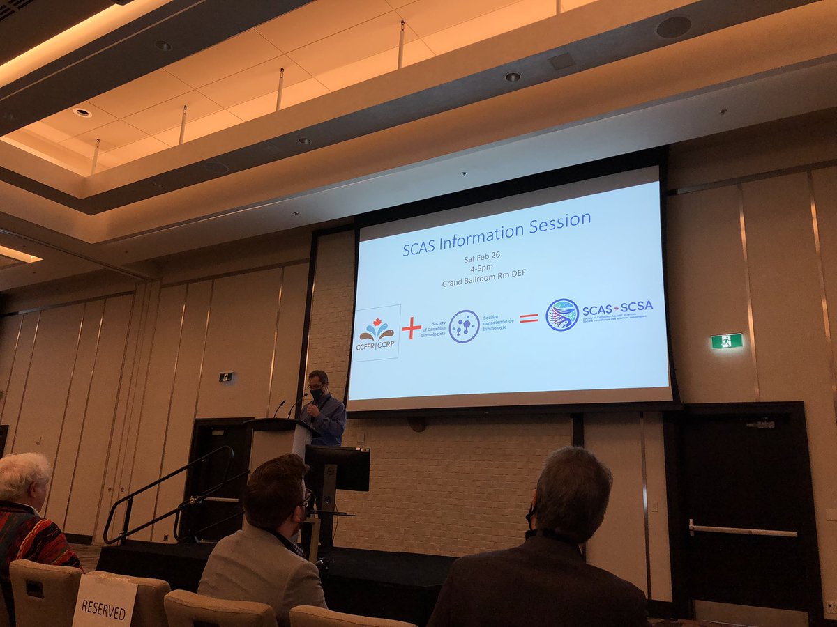Conference chair Scott Hinch welcomes all as well as gives a plug for the new Society of Canadian Aquatic Sciences #ccffrscl2022