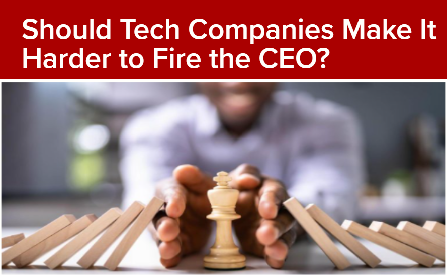StanfordRock's tweet photo. In this article, @StanfordLaw Prof of Law &amp; Business Robert Daines discusses his new study that finds that younger, smaller tech companies do better when their top executives don’t have the threat of easy dismissal hanging over them. https://t.co/y3d9dBGKJC https://t.co/6tZaPMCoDF