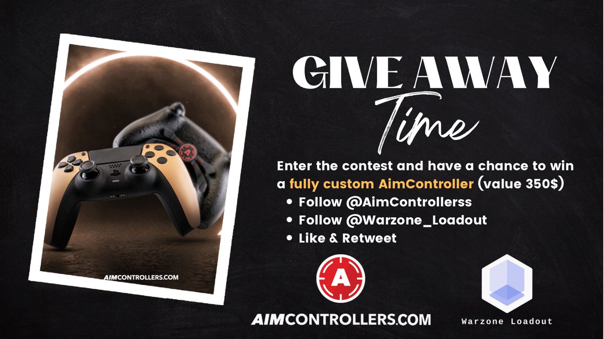 CODMunity (@codmunitygg) on Twitter photo Let’s celebrate 20k followers with my biggest giveaway ever! 🎮
You have a real chance to win a 350$ code to use on <a href="/AimControllerss/">AimControllers</a> website! Customize your controller any way you want and get it for free!
- Follow <a href="/Warzone_Loadout/">CODMunity (Old Username)</a> and <a href="/AimControllerss/">AimControllers</a>
- Like and retweet! Let’s celebrate 20k followers with my biggest giveaway ever! 🎮
You have a real chance to win a 350$ code to use on <a href="/AimControllerss/">AimControllers</a> website! Customize your controller any way you want and get it for free!
- Follow <a href="/Warzone_Loadout/">CODMunity (Old Username)</a> and <a href="/AimControllerss/">AimControllers</a>
- Like and retweet!