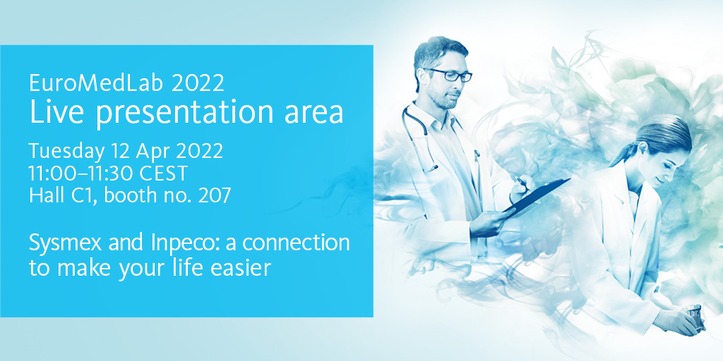 SysmexEurope's tweet image. Get ready for the Sysmex Europe x @InpecoHealth "Meet the Expert" session at #EuroMedLab2021 and discover the future of laboratory automation. 
#TailorMadeAutomation #ChangingUrinalysis