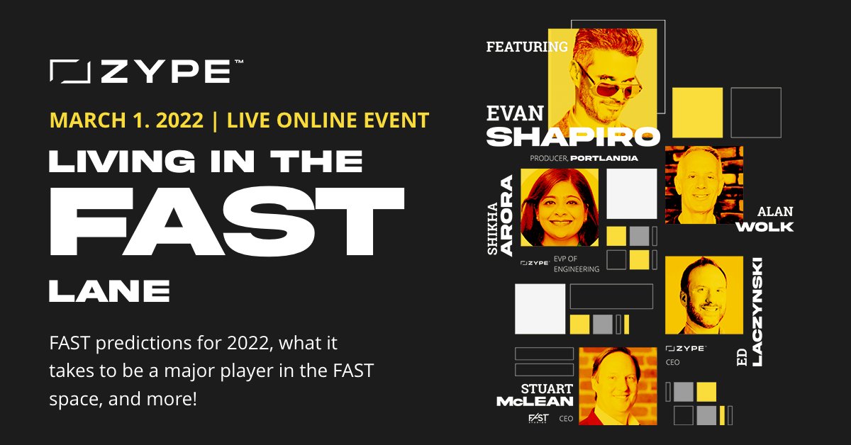zype's tweet photo. Join us next week! Top industry pros @eshap @awolk @faststudiosla @shikhaarora4 & @edla will discuss the rise of FAST in the #streamingvideo space.
#OTTPlatforms #FASTtrends
Save your virtual seat now: https://t.co/RQZjWPh1KN https://t.co/1fKoRkXChT