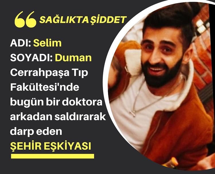 drfaithdz's tweet photo. Eşine tıbbi müdahale yapılırken, eşinin canı yandığı için, eşini sağlığına kavuşturmaya çalışan doktora arkadan saldıran bu yaratığa ne denir. Hiçbir şey denmez, sorgusuz sualsiz içeri atılır, böylelerinin toplu yaşamda yeri yok çünkü, bizden izole edilmeli
#selimdumantutuklansın https://t.co/xuteYcAd45