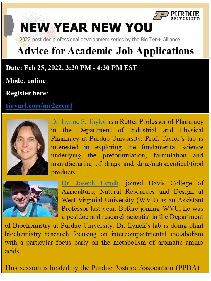 Pan Liao (@panliao1) on Twitter photo <a href="/PurduePPDA/">PPDA@Purdue.edu</a> hosts "Faculty job search experience" today at 3:30 PM EST, Feb 25. Prof. Lynne S.T. from Purdue University and Dr. <a href="/PlantSciLynch/">Joseph Lynch</a> from West Virginial University will share their experiences and answer your questions. Register here tinyurl.com/mr2czxmf <a href="/PurduePPDA/">PPDA@Purdue.edu</a> hosts "Faculty job search experience" today at 3:30 PM EST, Feb 25. Prof. Lynne S.T. from Purdue University and Dr. <a href="/PlantSciLynch/">Joseph Lynch</a> from West Virginial University will share their experiences and answer your questions. Register here tinyurl.com/mr2czxmf