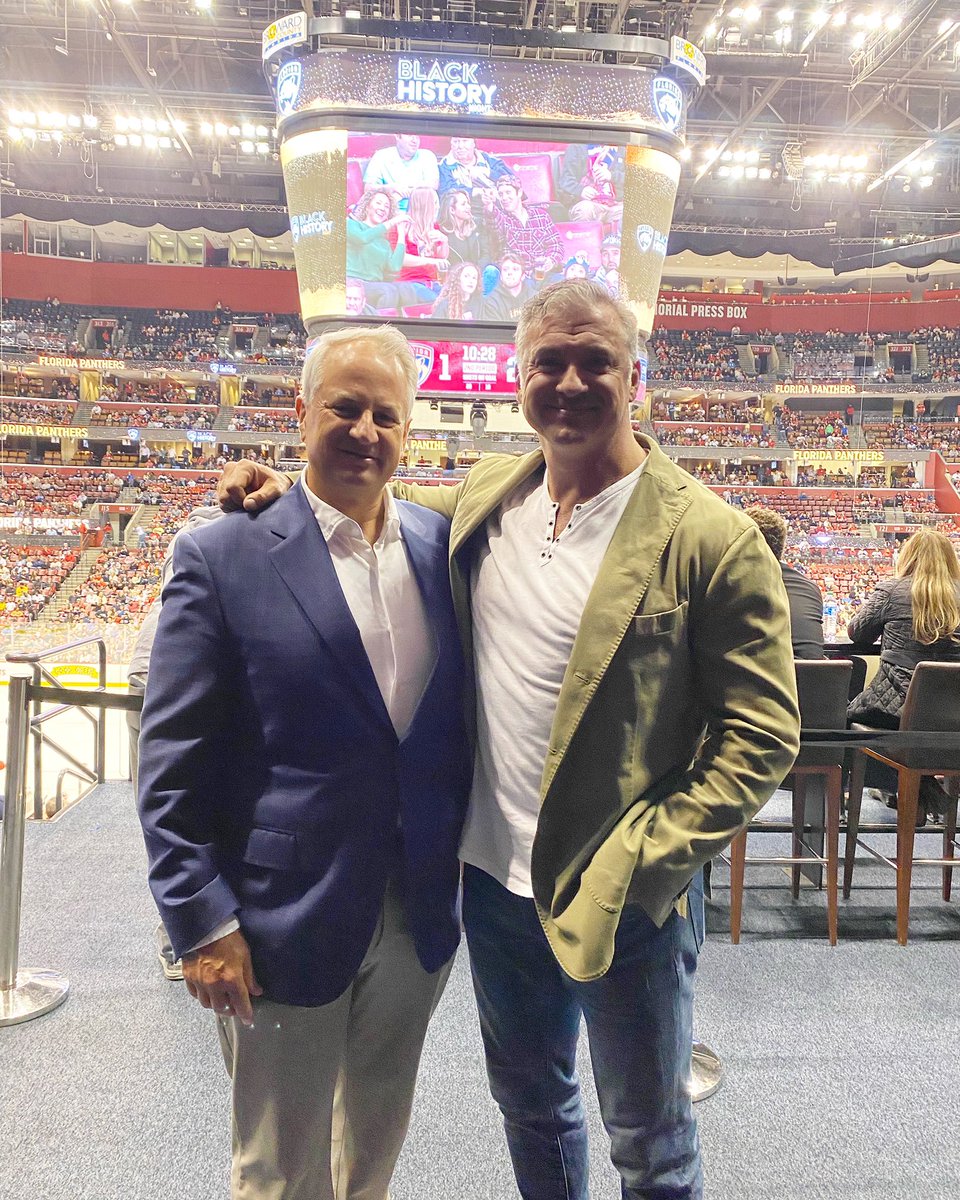 Enjoying the game with <a href="/FlaPanthers/">Florida Panthers</a> owner and CEO/Vice Chairman of <a href="/VirtuFinancial/">Virtu Financial</a> @Dougielarge!