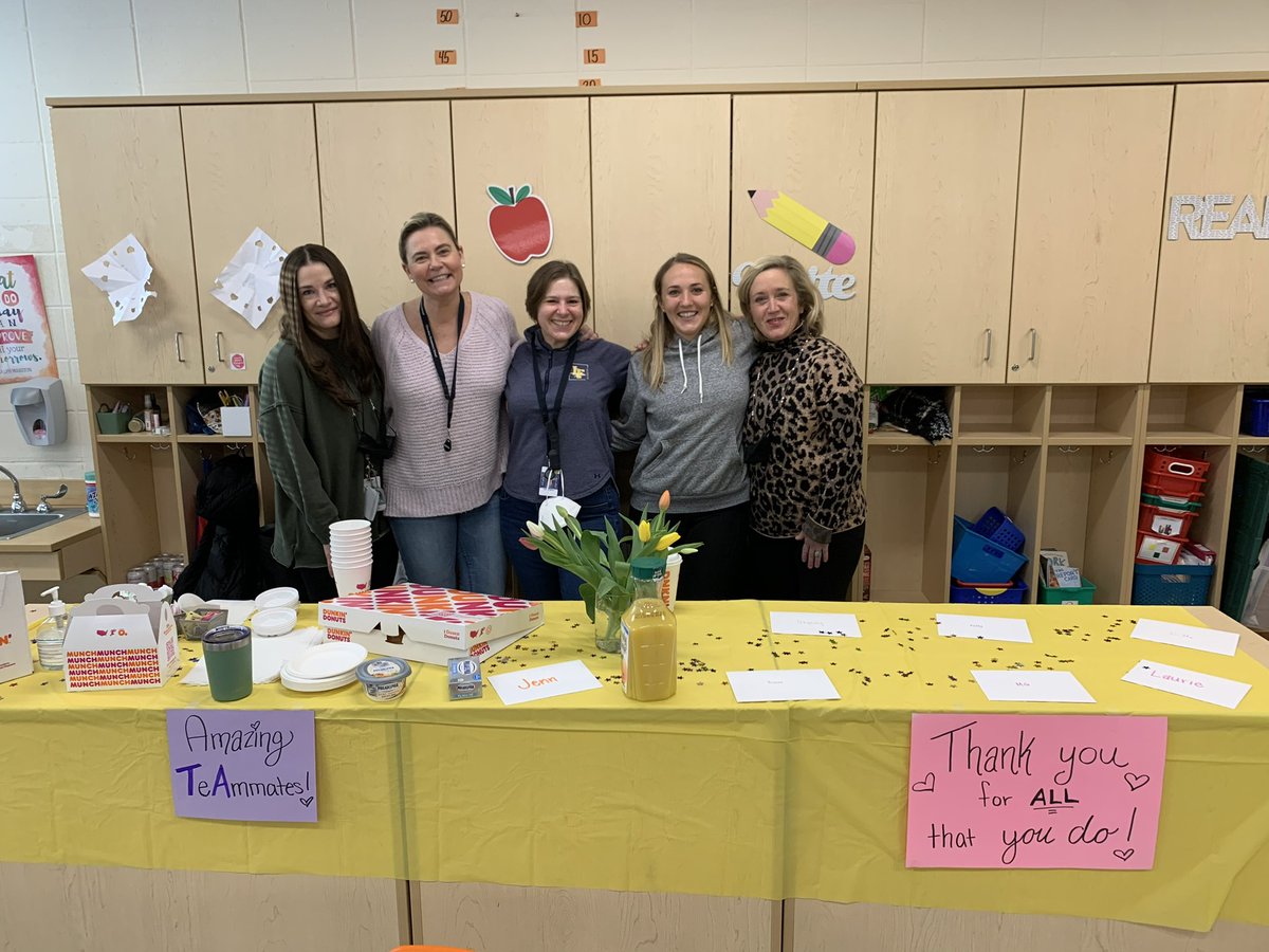 We appreciate our TAs at Cherokee school! Thank you for all you do every day! #cherokeestrong #findingjoy67
<a href="/MrsJNasshan/">Jenny Nasshan</a> <a href="/BillingsTakara/">Takara Billings</a> <a href="/kelly_pasquesi/">Kelly Pasquesi</a> @marygould052 <a href="/JenMulloy/">Jen Mulloy</a> <a href="/LeannZanardo/">Leann Zanardo</a>