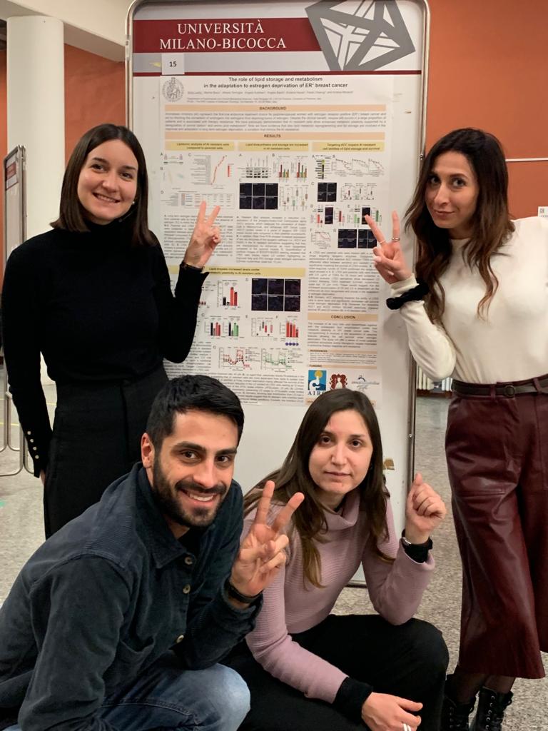 andMORand's tweet photo. One team - One mission 
🥇 Poster prize for the #TBT at the Tumor Biochemistry SIB Workshop Milan. #breastcancer #cancer #research #proudPI #metabolism https://t.co/i35bVpCzIM