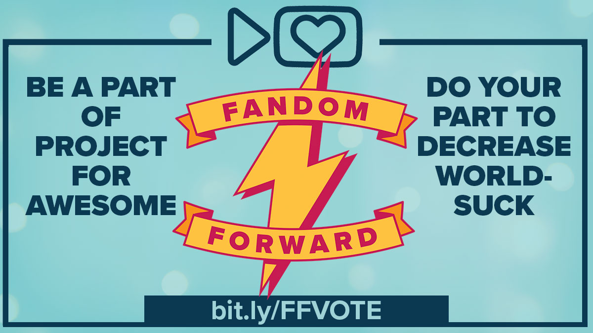 IT'S #P4A2022!!!!!!! Help us win a Project for Awesome grant to support our work this year to turn fans into heroes!

⚡️ Vote for all our amazing videos! bit.ly/VoteFandomForw…

❤️ Tell your friends and fam to vote, too!