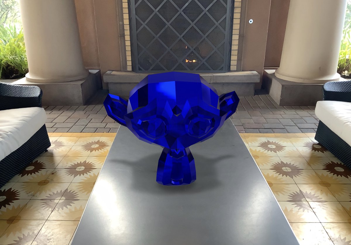 AaroniousA's tweet photo. Check out this 3D model in the Vusar app - Sapphire Suzanne. 
Link in Vusar's Tweet below.

#AugmentedReality #3dart #Blender3d #blender #blendercommunity #blenderart #NFT #nftart #NFTartists https://t.co/4aKxXRAHUB