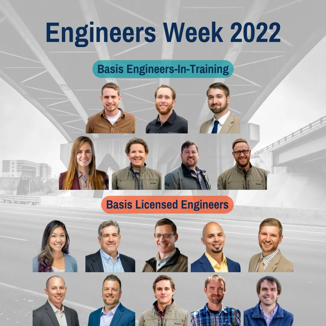 basispdotcom's tweet photo. #BasisPartners engineers have experience and passion delivering transportation engineering services in construction management, transportation design, and bridge inspection.

#eWeek2022 #WhatEngineersDo #ReimaginingThePossible @NSPE @ACEC_CO @DiscoverEorg https://t.co/YhdnPhJl0k