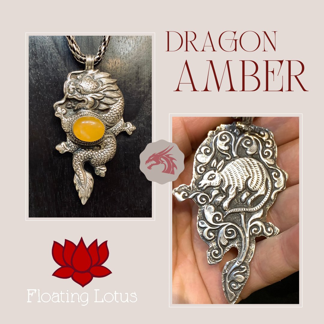 floatingL's tweet image. Vintage Himalayan Amber Dragon Pendant. Wonderful protection and prosperity piece to add to your collection (40 yrs.) 

Some of the oldest amber on the planet, Himalayan amber is wonderful for the solar plexus chakra bringing power and energy to the wearer. Hand carved sterli ...